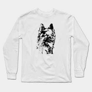 German Shepherd Pen and Ink Art Long Sleeve T-Shirt